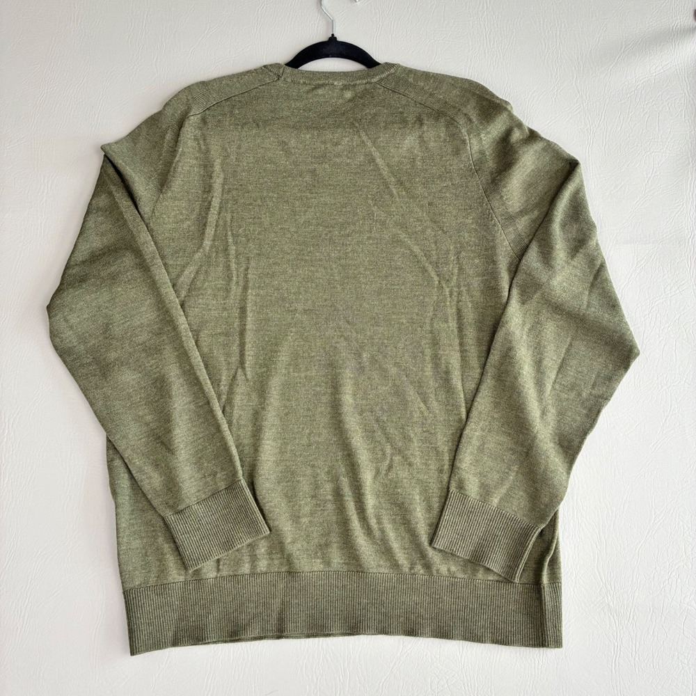 Express Mens Merino Wool Crew Neck Sweater Dark Green L NWT 01776793 - Picture 3 of 15